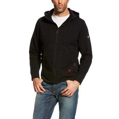 Ariat Work: FR DuraStretch Full Zip Sudadera Con Capucha Hombre - Negras (EPYFI7029)